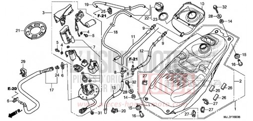 RESERVOIR A CARBURANT/POMPE A CARBURANT NC750XAE de 2014